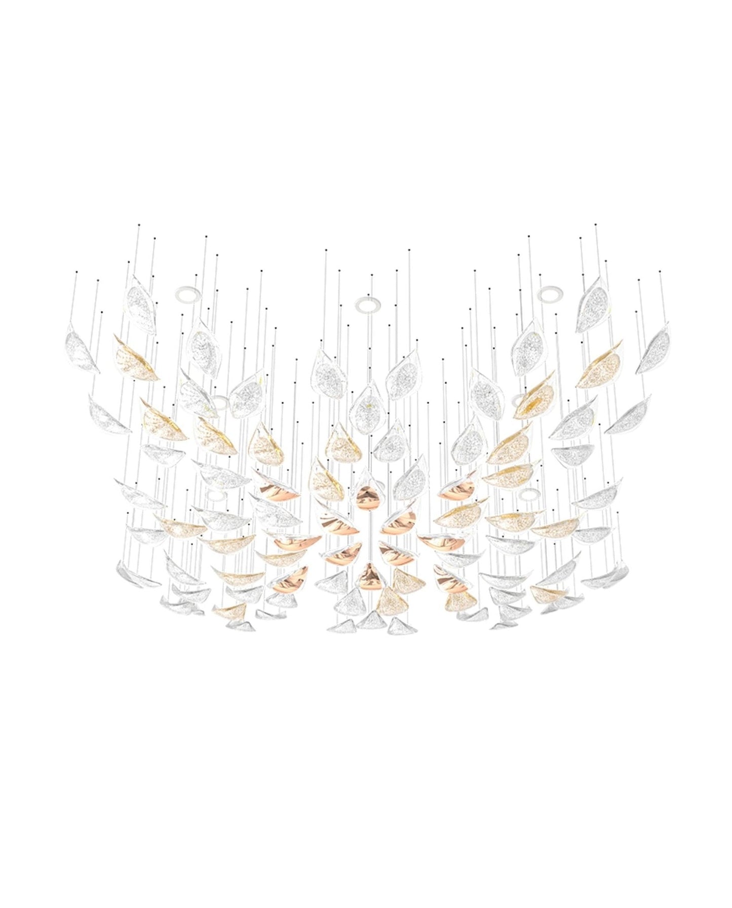 Bloom Glass Leaf Chandelier