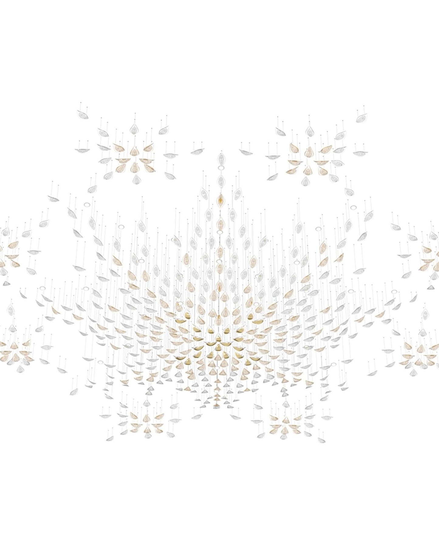 Bloom Glass Leaf Chandelier