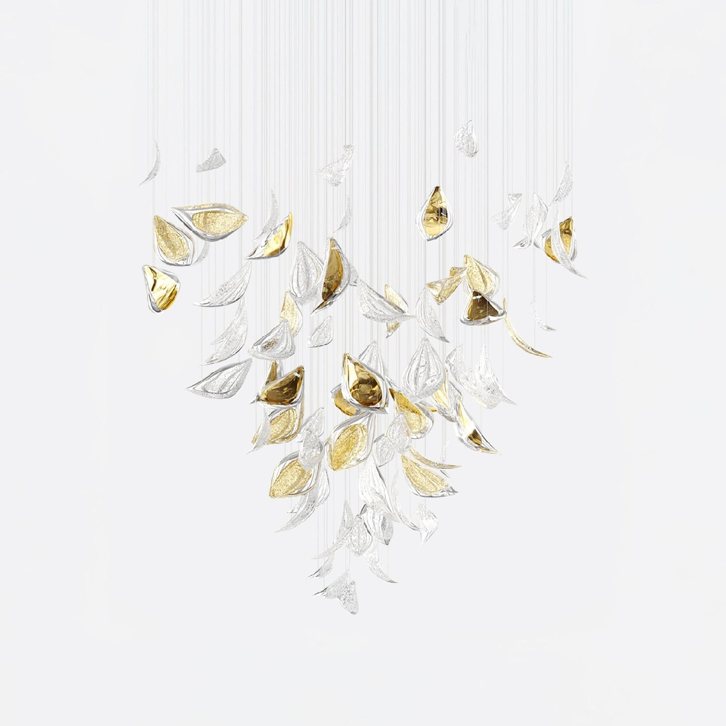 Bloom Glass Leaf Chandelier
