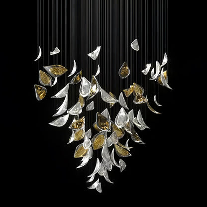 Bloom Glass Leaf Chandelier