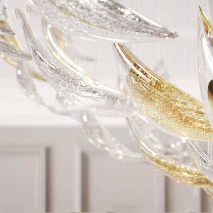 Bloom Glass Leaf Chandelier