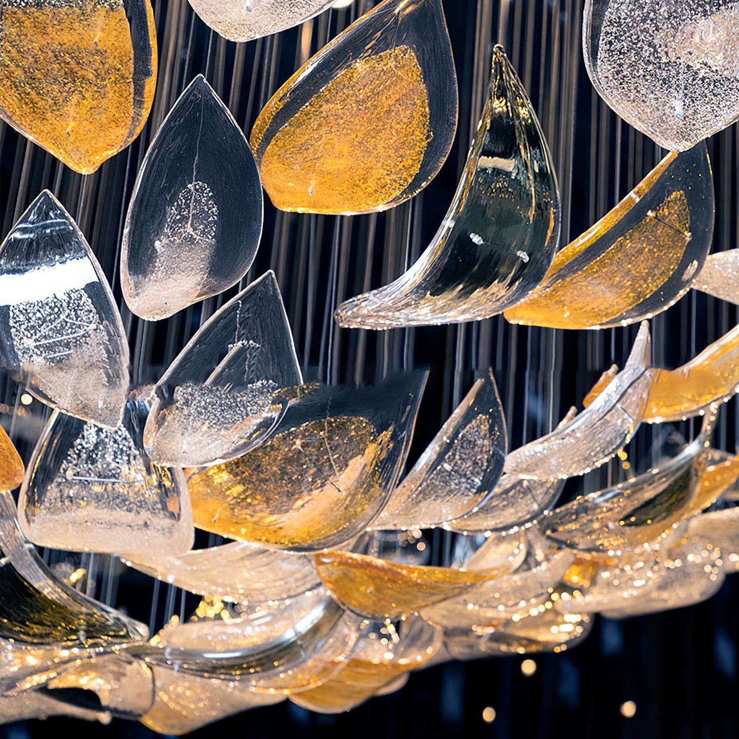 Bloom Glass Leaf Chandelier