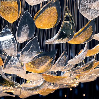Bloom Glass Leaf Chandelier