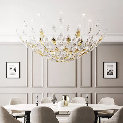 Bloom Glass Leaf Chandelier