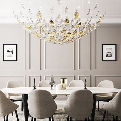 Bloom Glass Leaf Chandelier