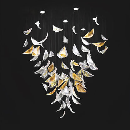 Bloom Glass Leaf Chandelier