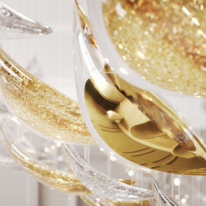 Bloom Glass Leaf Chandelier