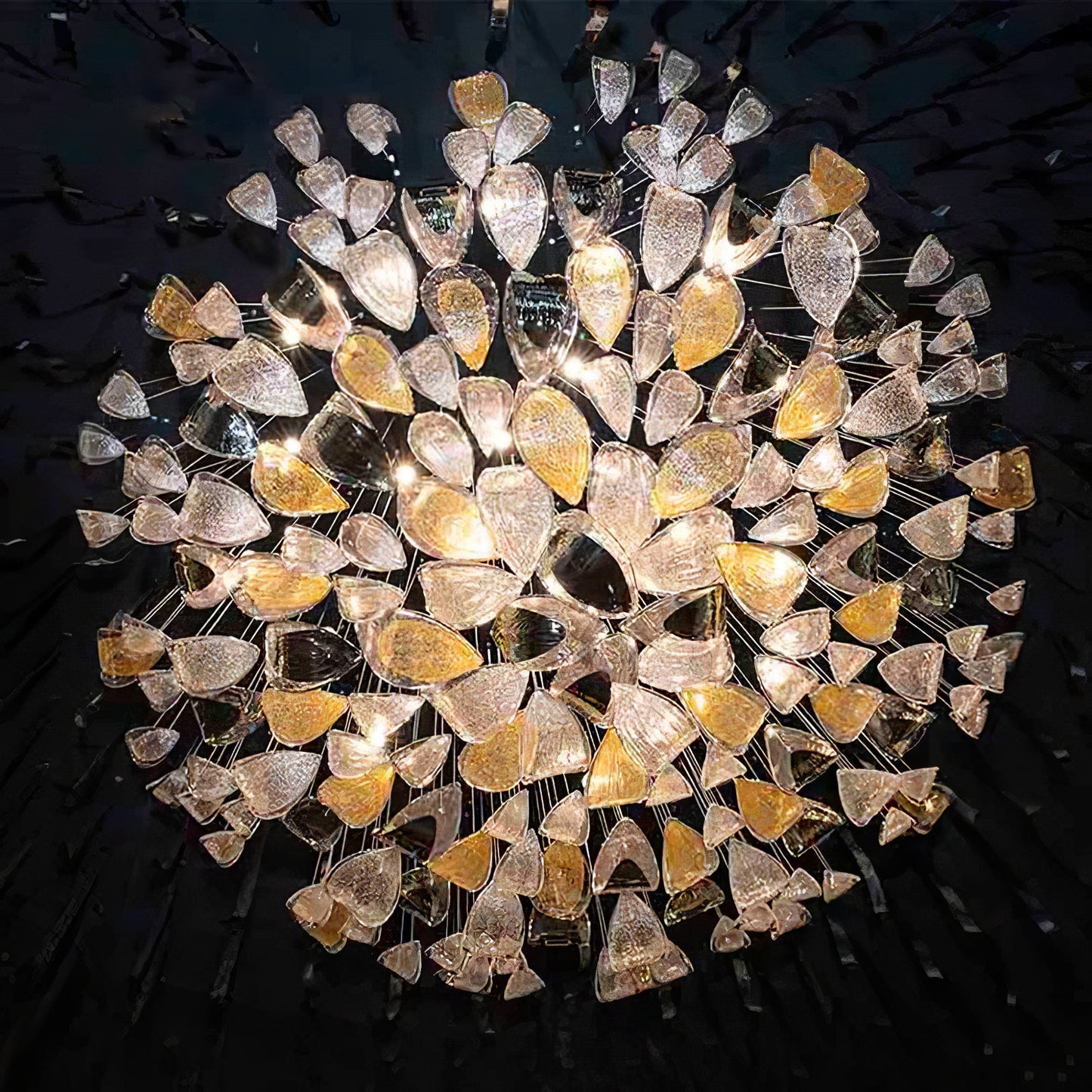 Bloom Glass Leaf Chandelier