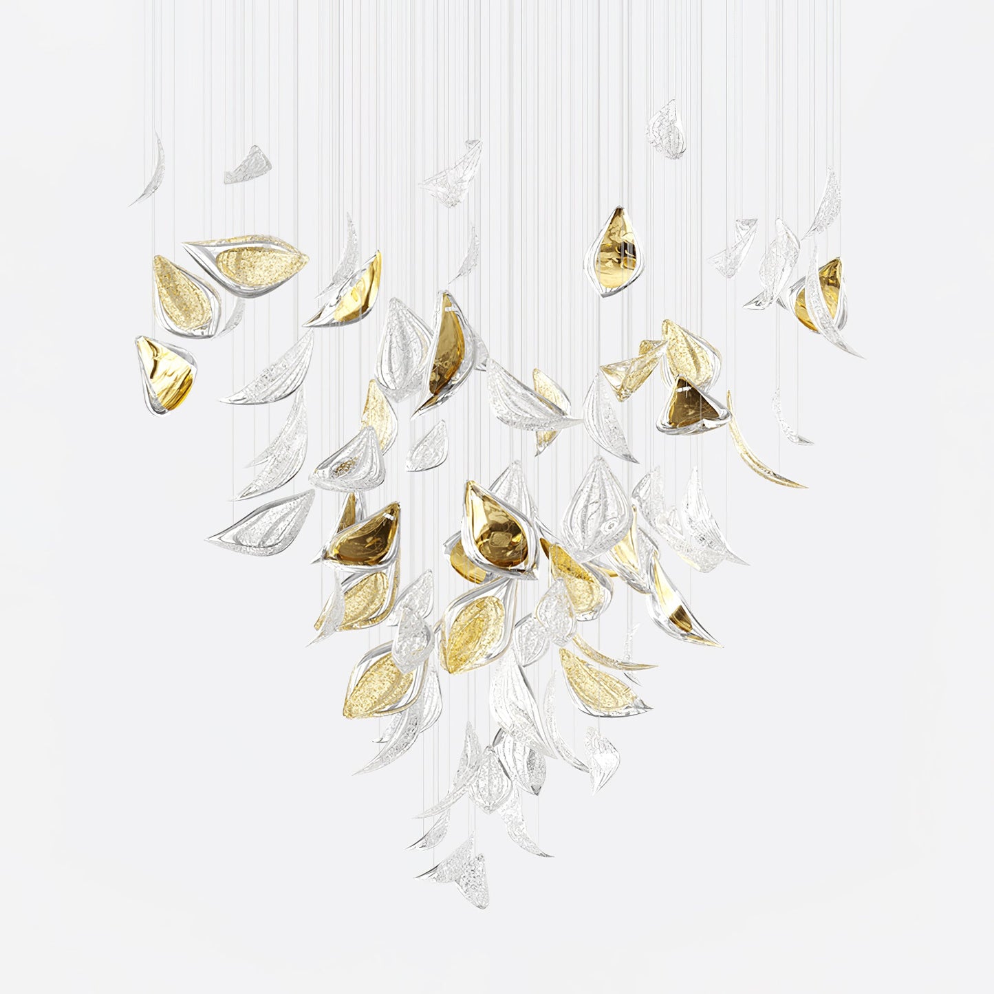 Bloom Glass Leaf Chandelier