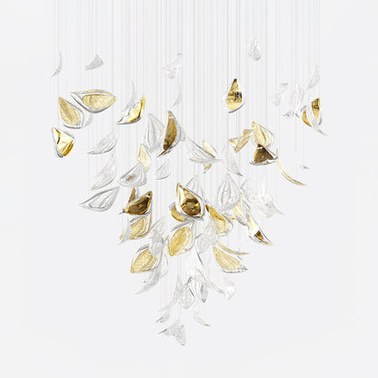 Bloom Glass Leaf Chandelier