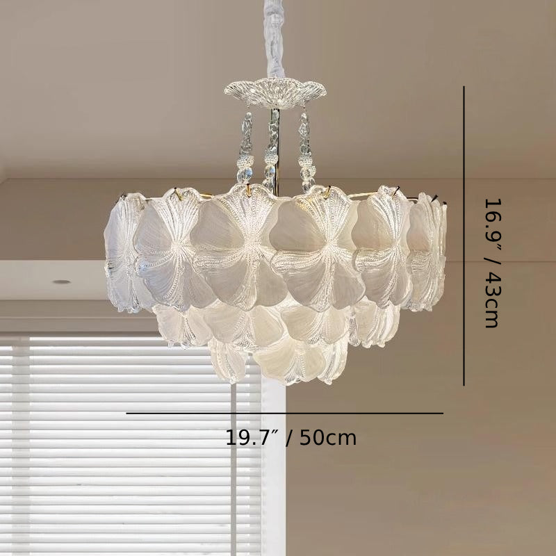 Florelle Glass Petal Chandelier