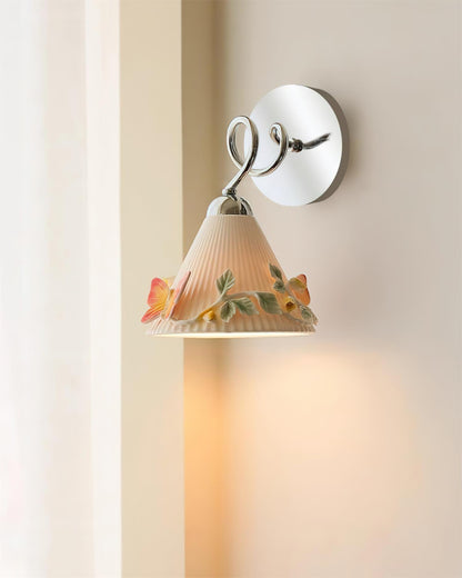 Florynna Butterfly Ceramic Wall Lamp
