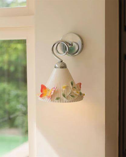Florynna Butterfly Ceramic Wall Lamp