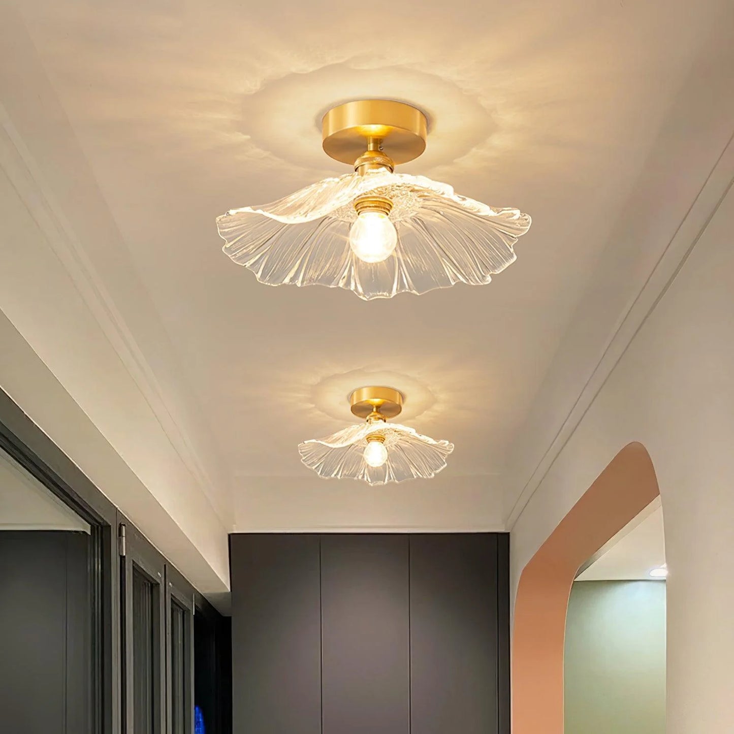 Flower Glass Ceiling Light - Loonglight