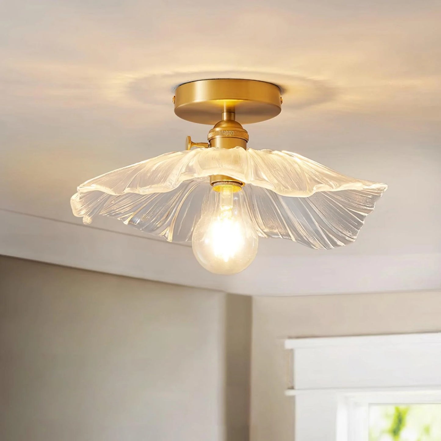 Flower Glass Ceiling Light - Loonglight