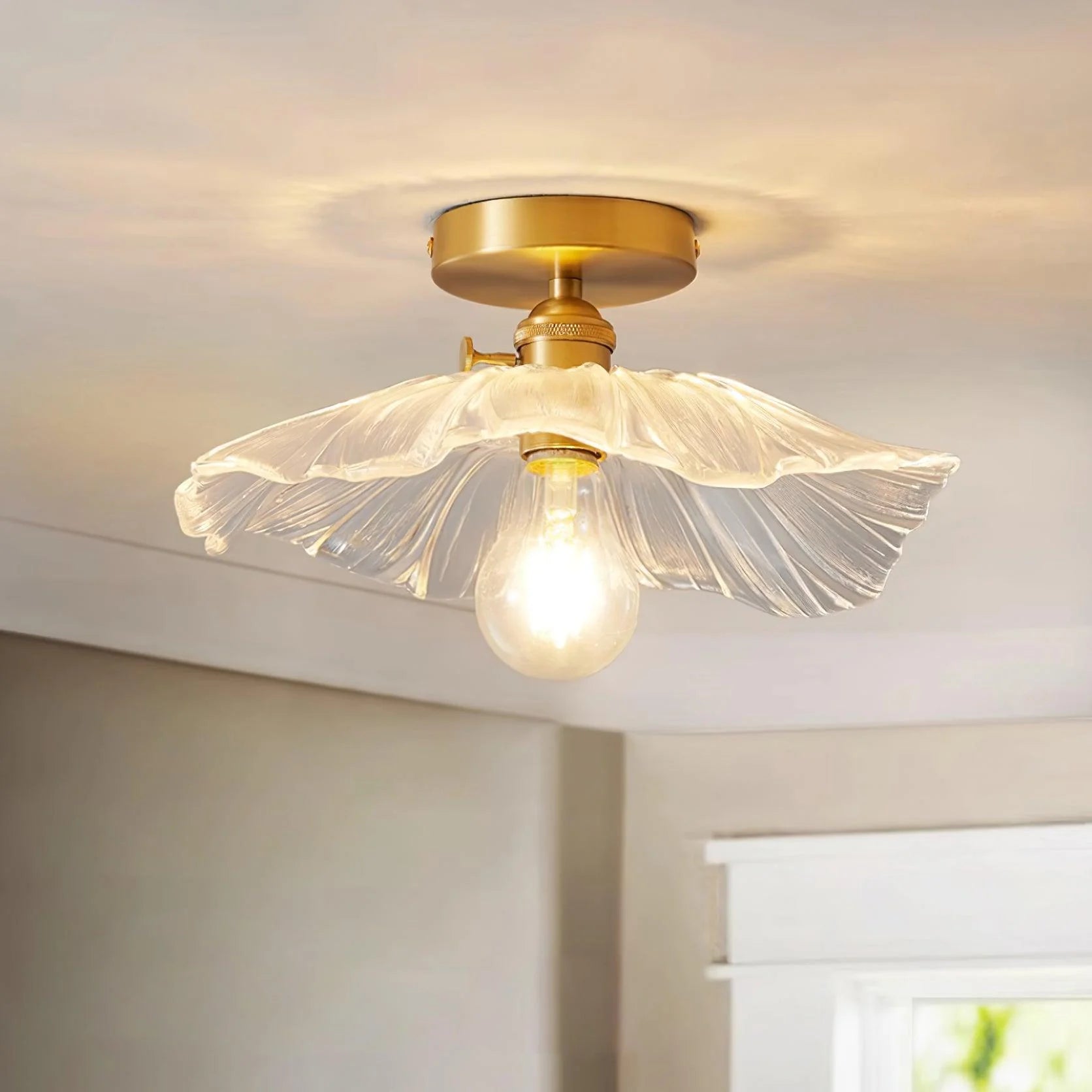 Flower Glass Ceiling Light - Loonglight