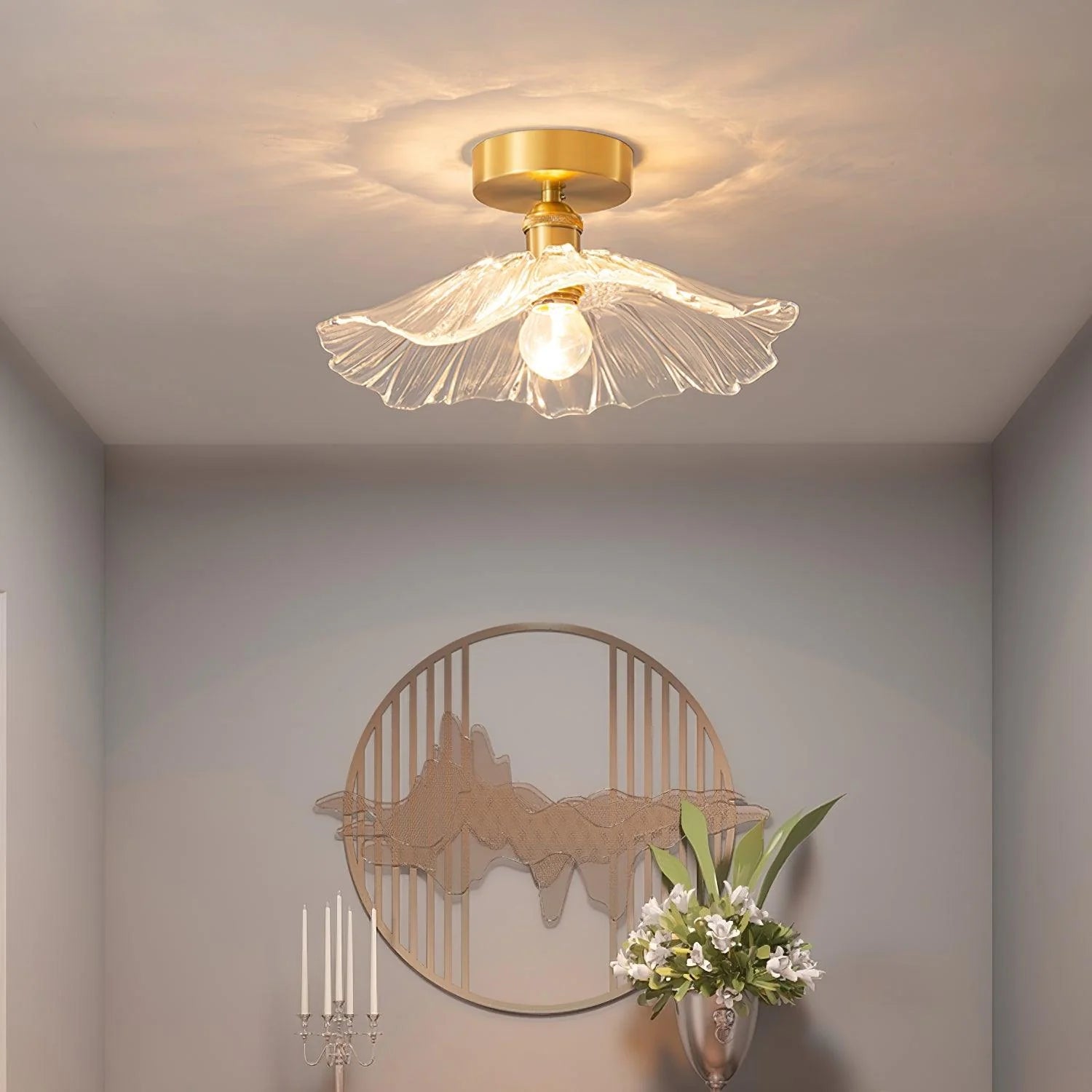 Flower Glass Ceiling Light - Loonglight