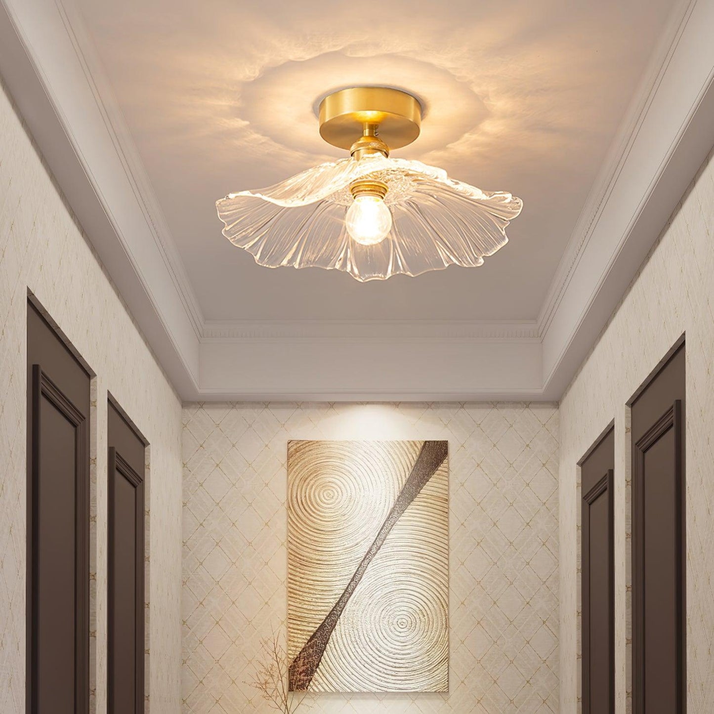 Flower Glass Ceiling Light - Loonglight