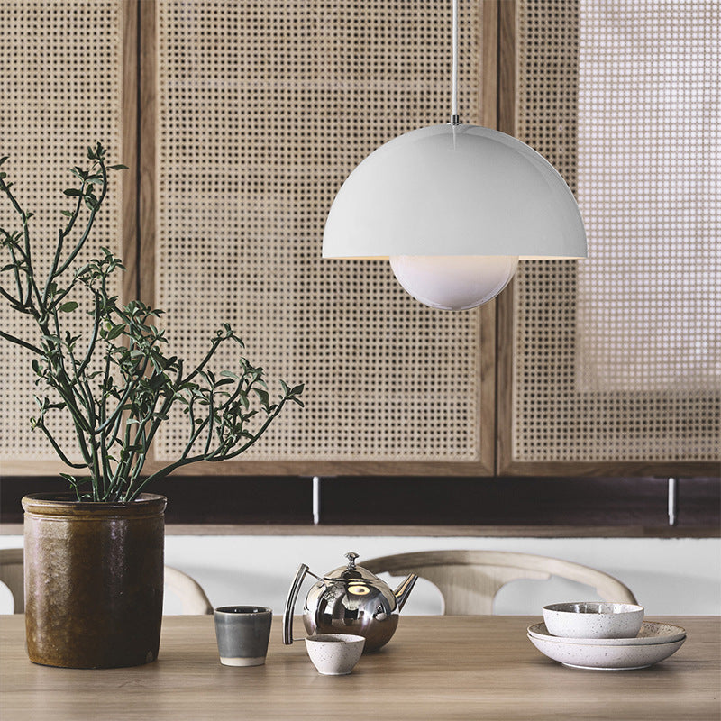 pendant light spacing example over a long kitchen island