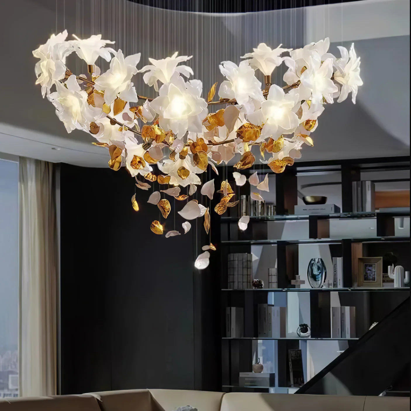 Fluttering Flowers Chandelier - Loonglight