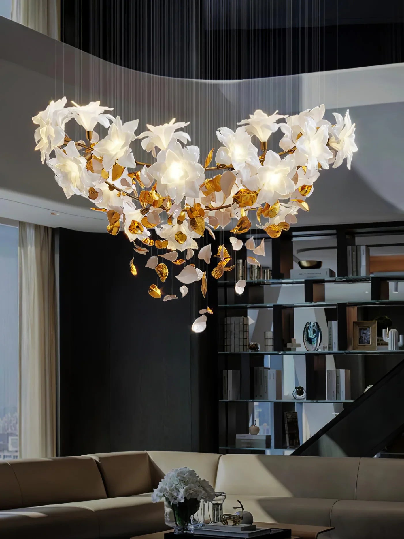 Fluttering Flowers Chandelier - Loonglight