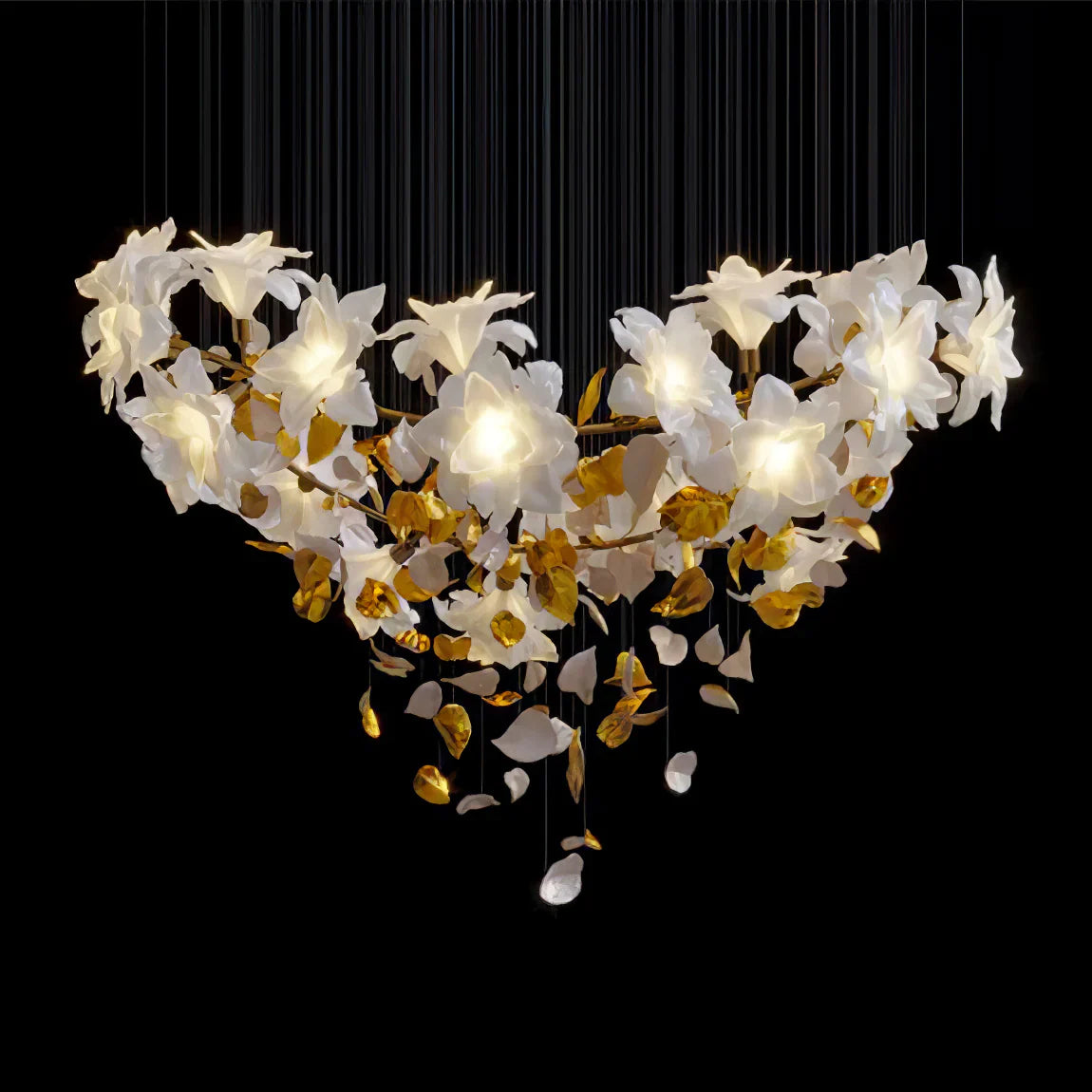 Fluttering Flowers Chandelier - Loonglight