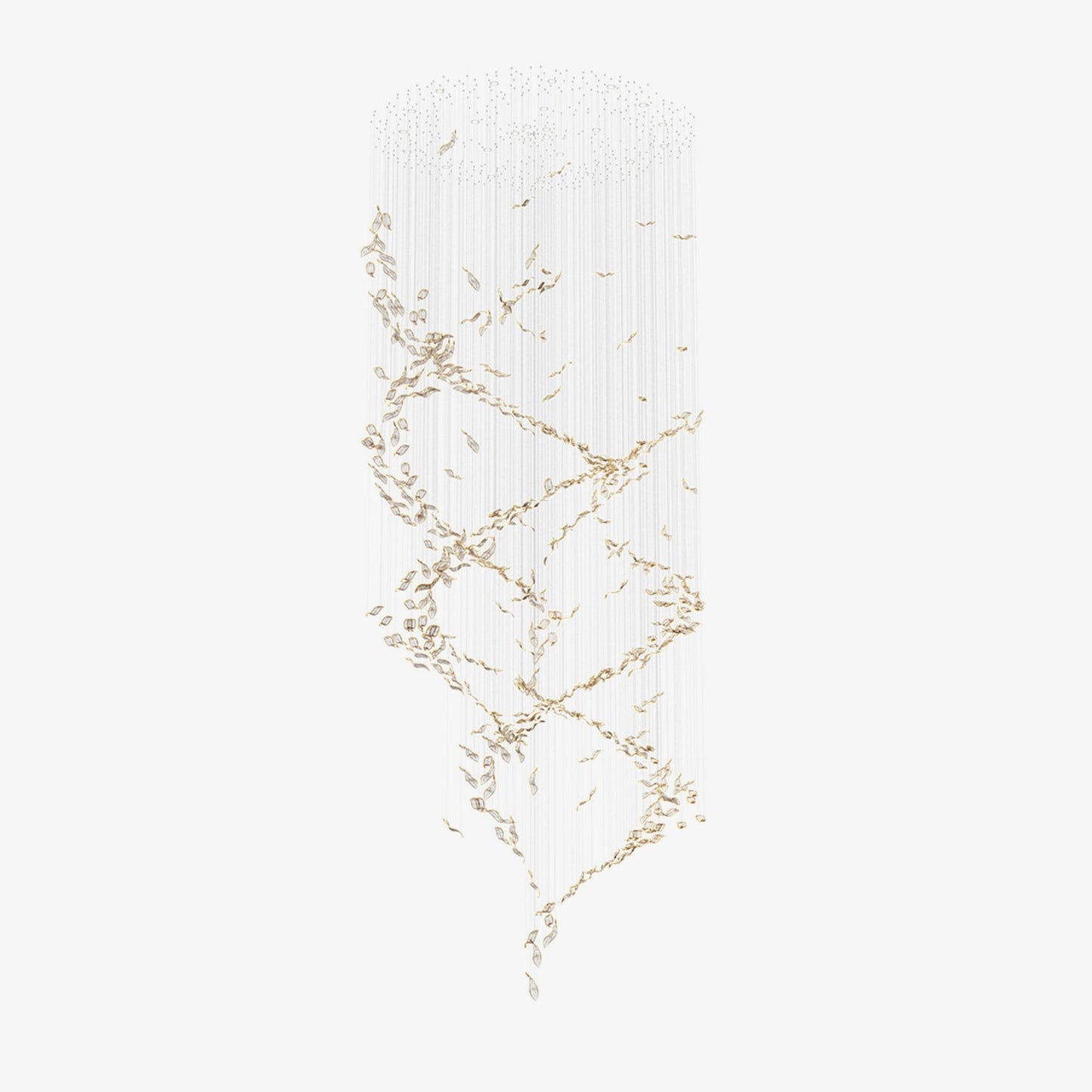 Fluttering Glass Leaf Chandelier - Loonglight
