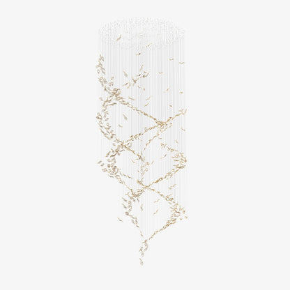 Fluttering Glass Leaf Chandelier - Loonglight