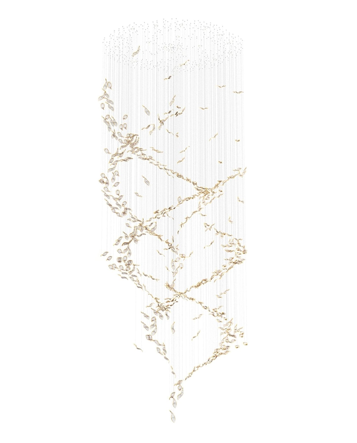 Fluttering Glass Leaf Chandelier - Loonglight