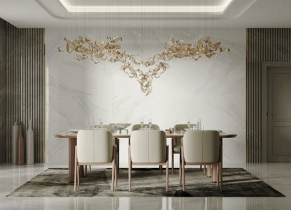 Fluttering Glass Leaf Chandelier - Loonglight