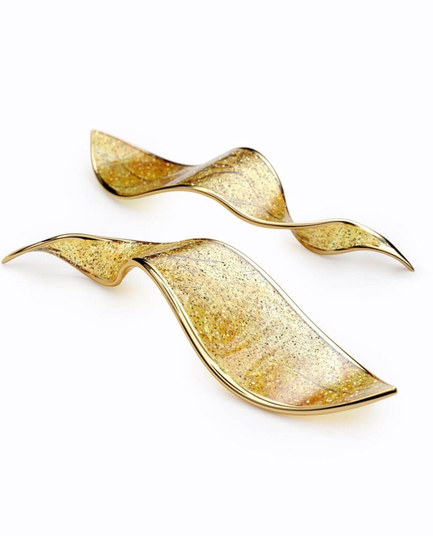 Fluttering Glass Leaf Chandelier - Loonglight