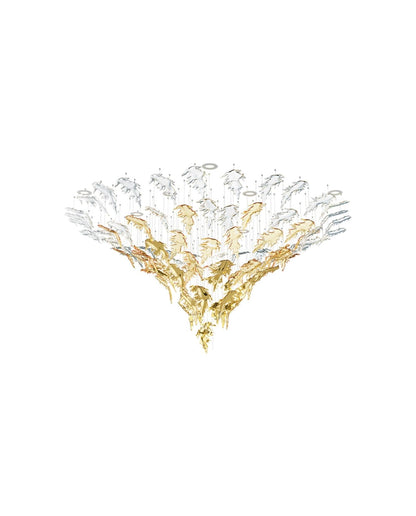 Luxury Cascading Glass Leaf Chandelier - Loonglight