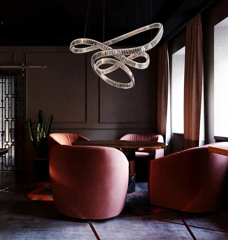 Flying Ribbon Crystal Chandelier - Loonglight