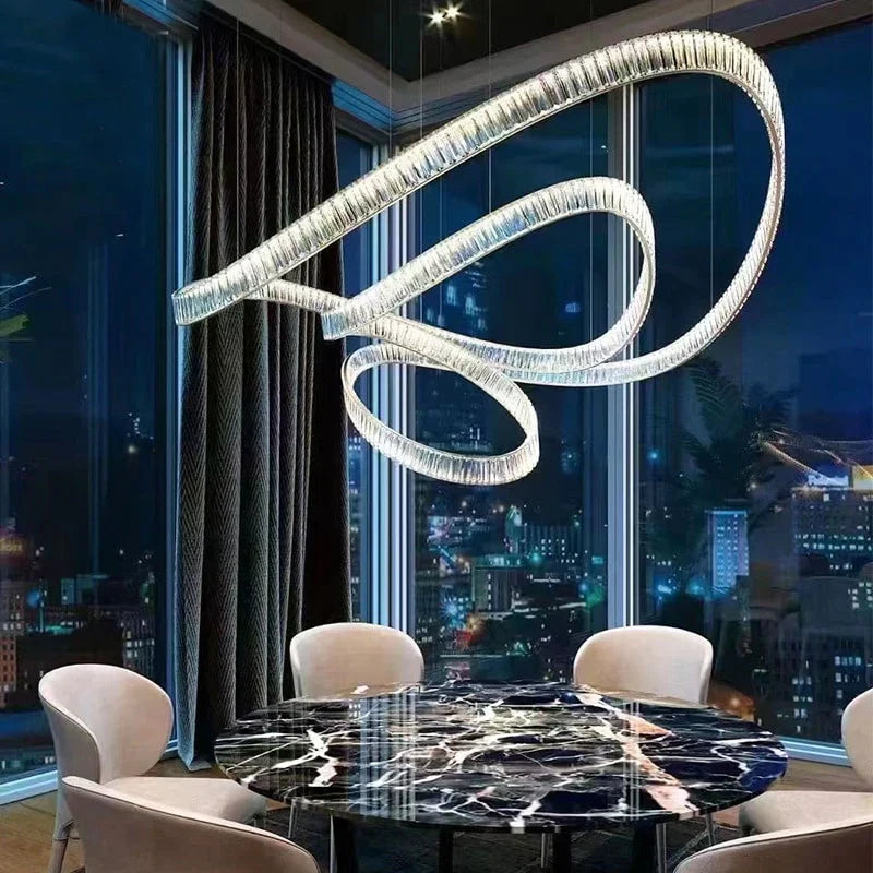 Flying Ribbon Crystal Chandelier - Loonglight
