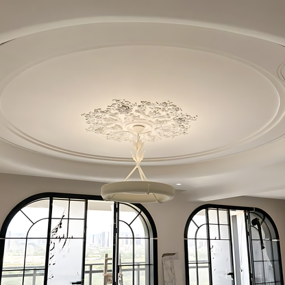 French White Plaster Chandelier