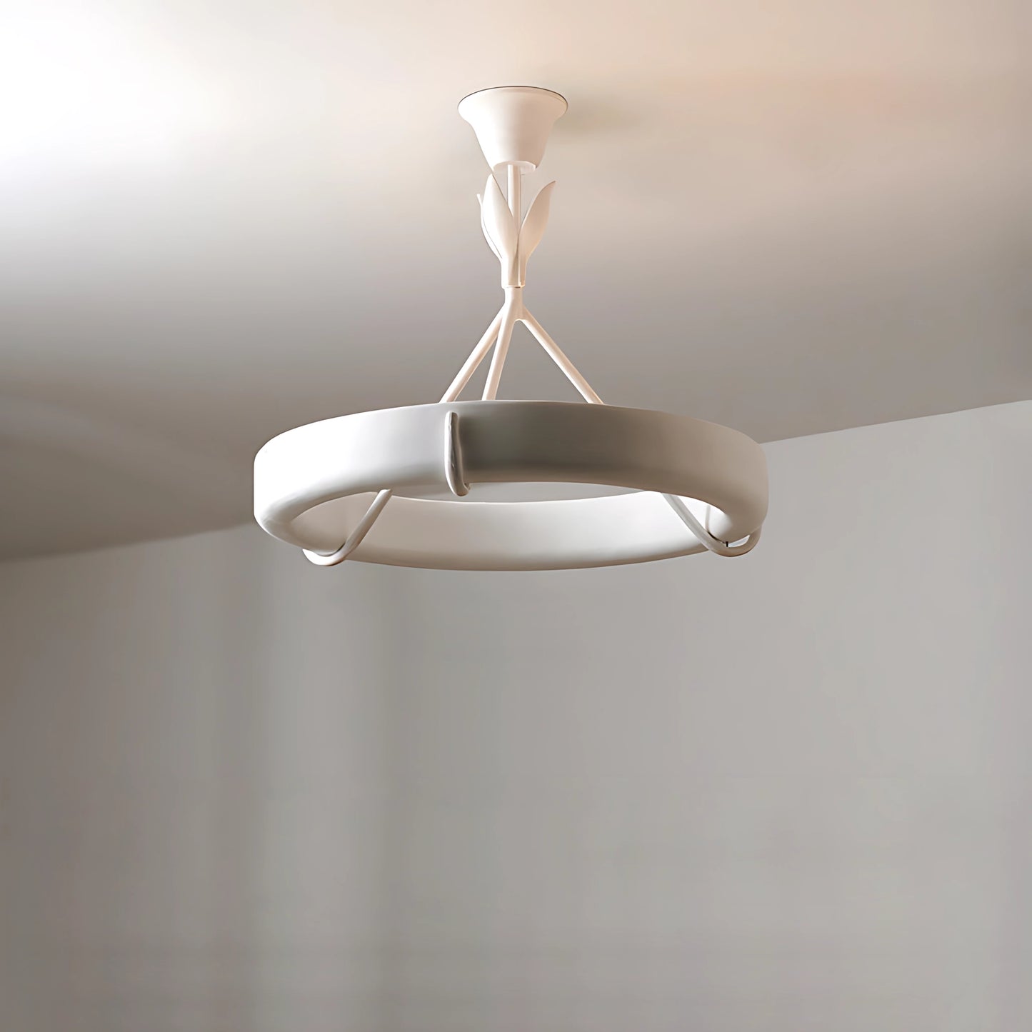 French White Plaster Chandelier - Loonglight