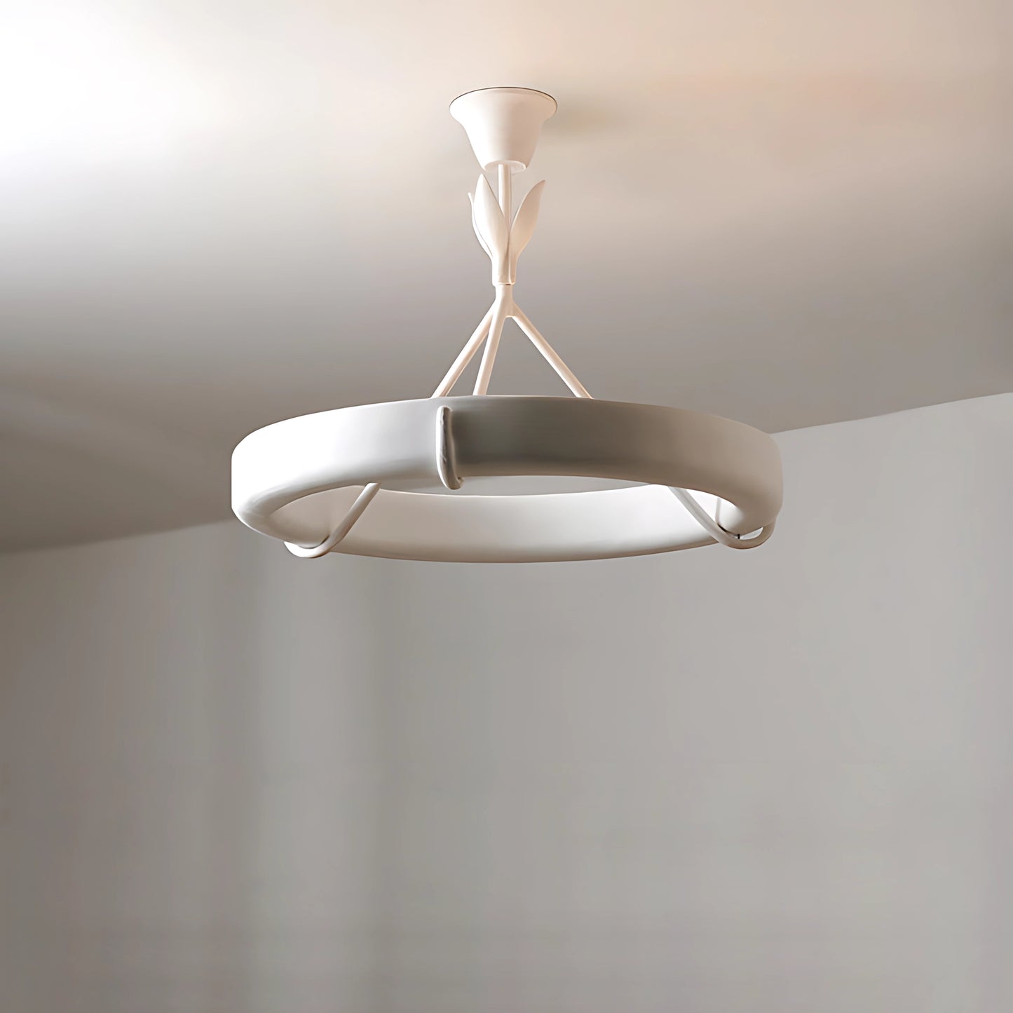 French White Plaster Chandelier - Loonglight