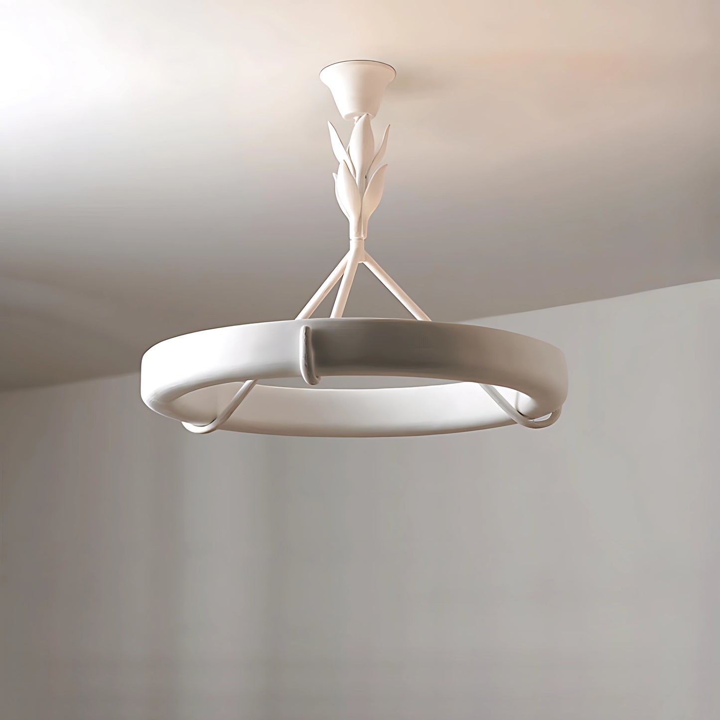 French White Plaster Chandelier - Loonglight
