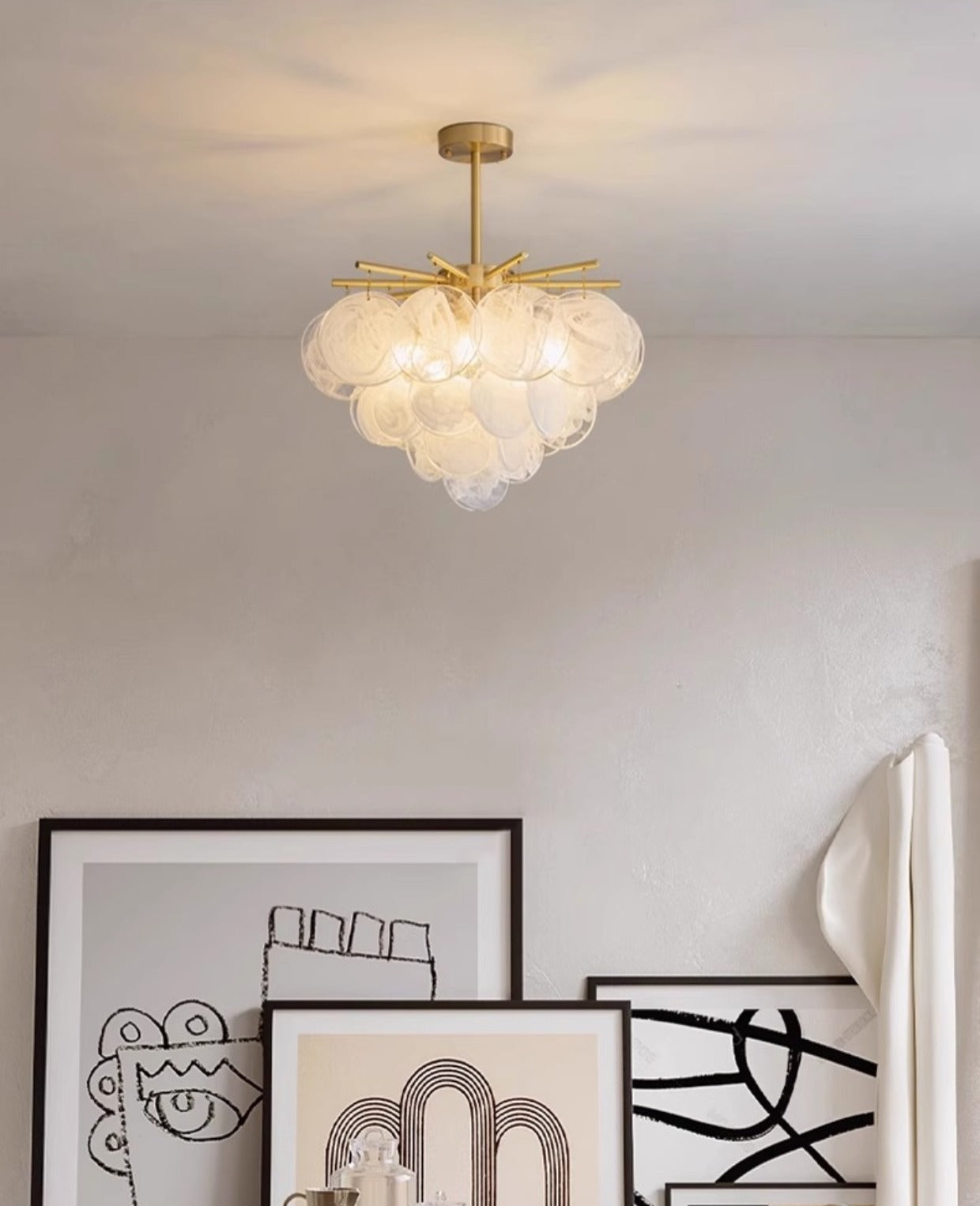 Frosted Glass Chandelier - Loonglight