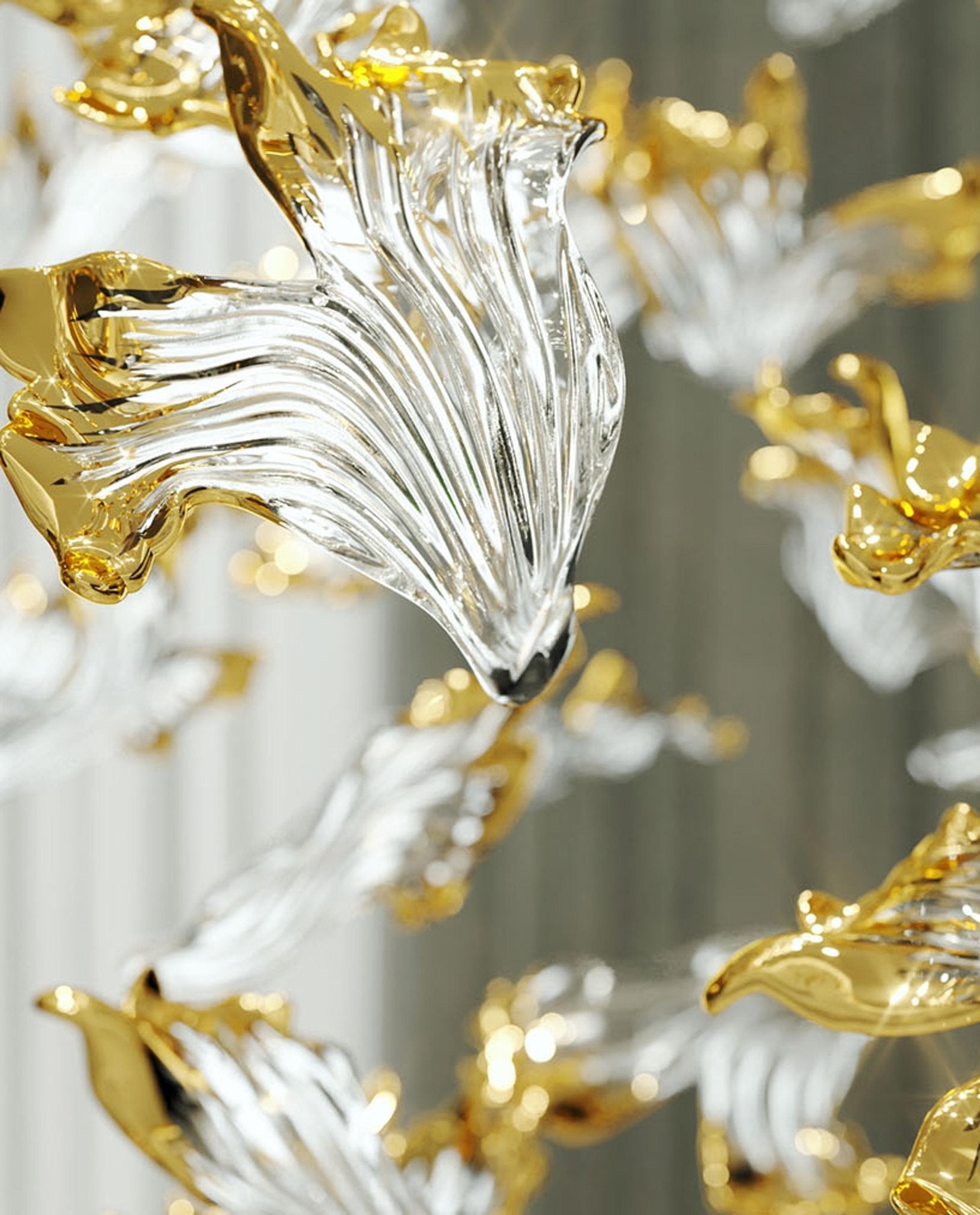 Petals Glass Leaf Chandelier - Loonglight