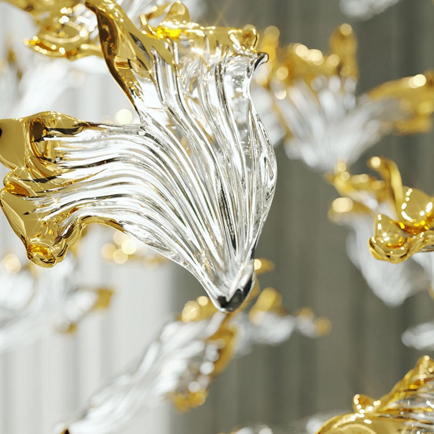 Petals Glass Leaf Chandelier - Loonglight