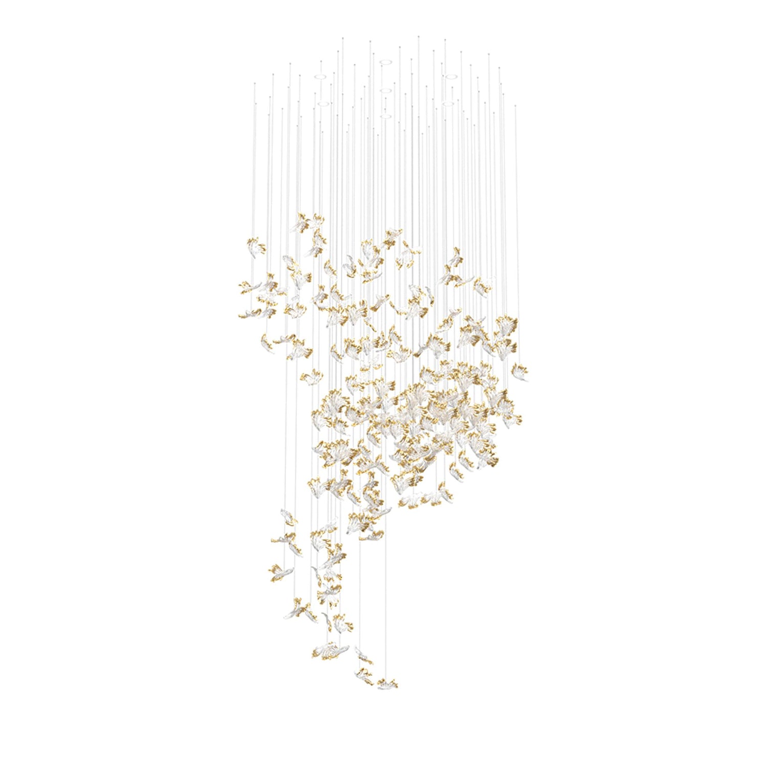 Petals Glass Leaf Chandelier - Loonglight