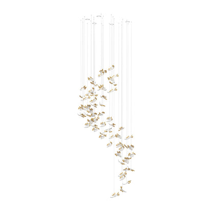 Petals Glass Leaf Chandelier - Loonglight