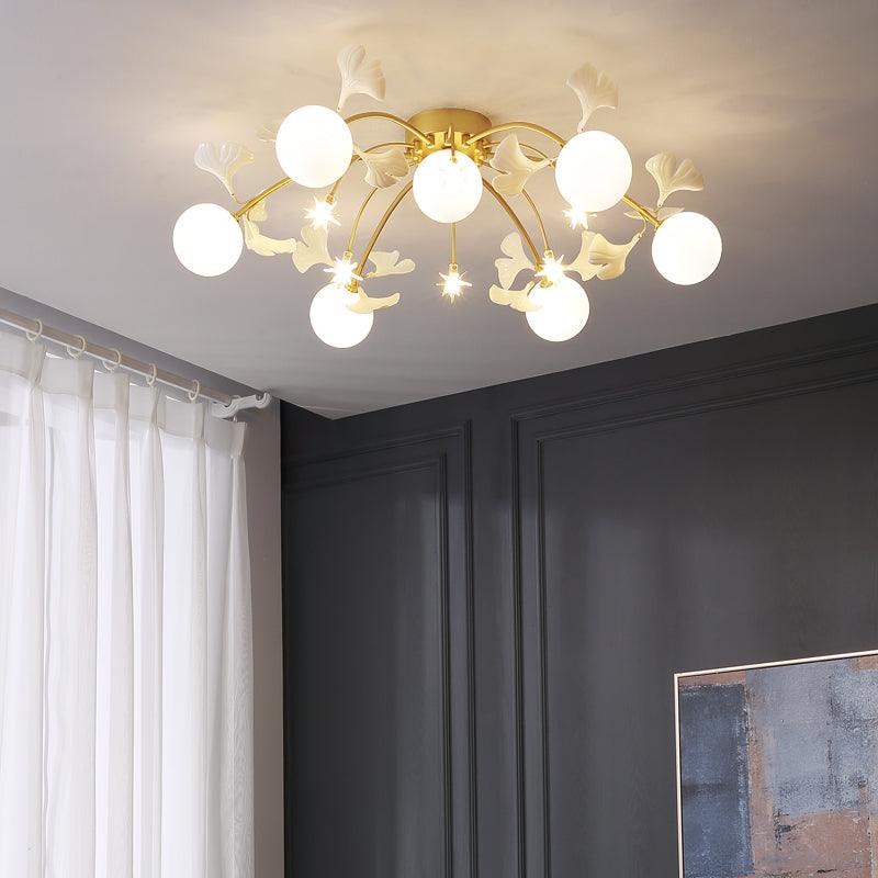 Gingko Glass Ball Ceiling Light - Loonglight
