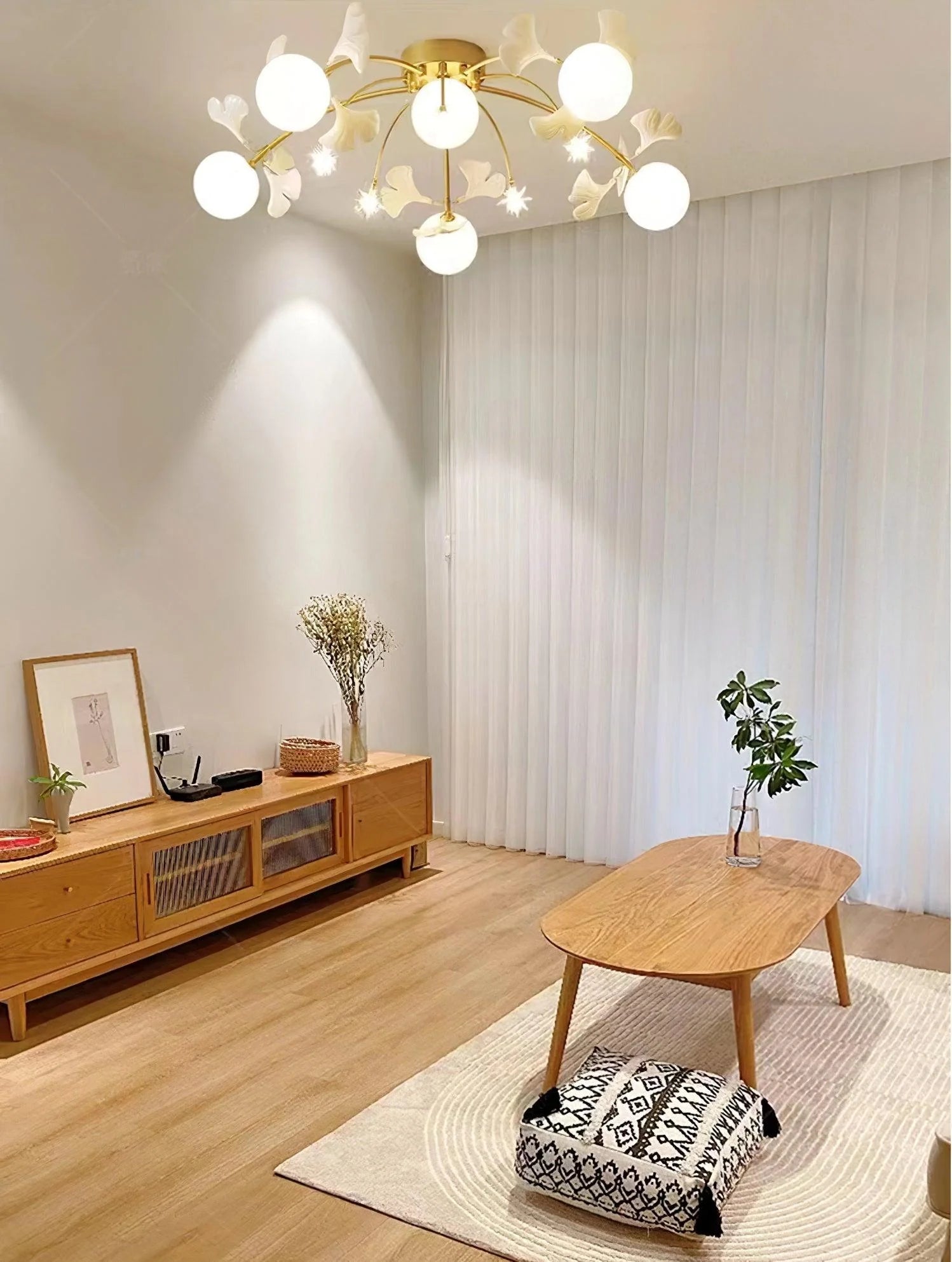 Gingko Glass Ball Ceiling Light - Loonglight