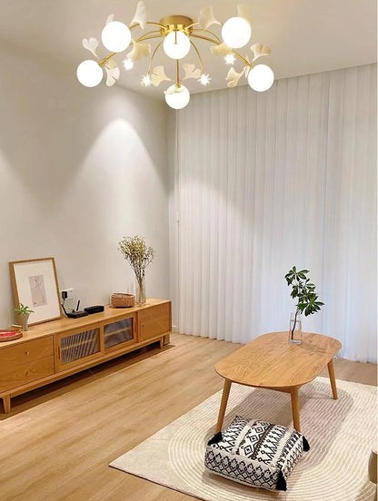 Gingko Glass Ball Ceiling Light - Loonglight