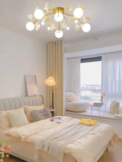 Gingko Glass Ball Ceiling Light - Loonglight