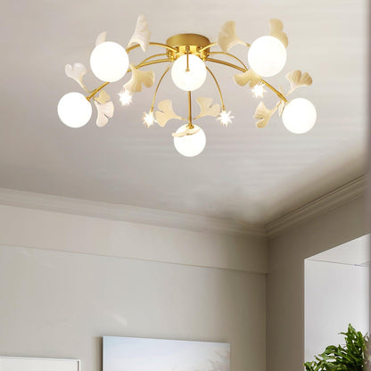 Gingko Glass Ball Ceiling Light - Loonglight