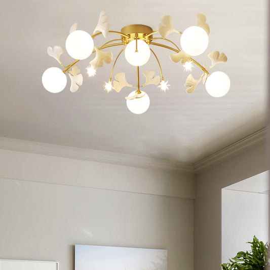 Gingko Glass Ball Ceiling Light - Loonglight