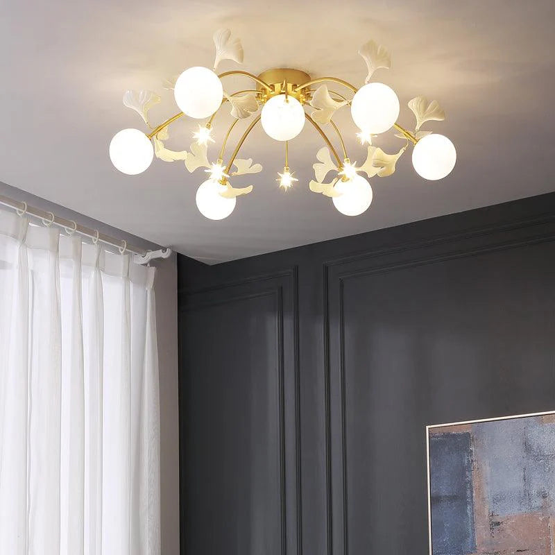 Gingko Glass Ball Ceiling Light - Loonglight